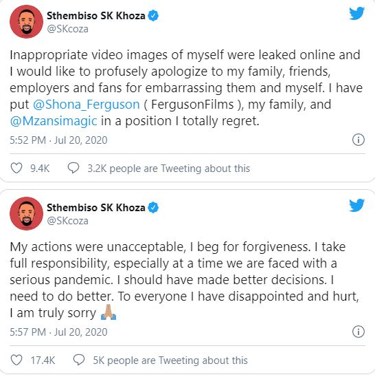 The Queen actor Shaka Khoza issues an apology after being 