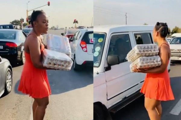 Zodwa Wabantu sells eggs in traffic after the country ...