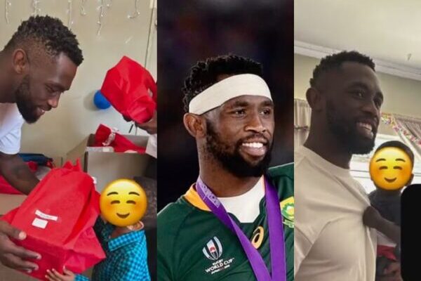 Siya Kolisi celebrates Christmas at a shelter (Video)